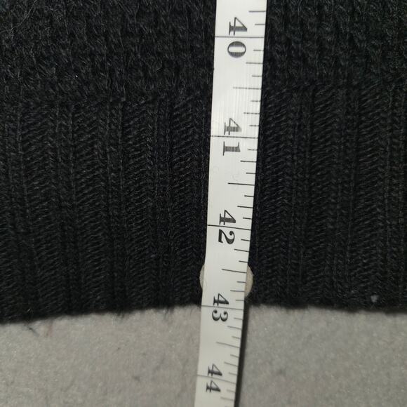 Moda International Womens M Wool Long Cardigan Sweater Duster Striped Zip Knit - Picture 8 of 13